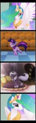Size: 563x1913 | Tagged: safe, artist:rizcifra, derpibooru import, princess celestia, princess luna, twilight sparkle, alicorn, pony, unicorn, :o, bittersweet, comic, cute, daaaaaaaaaaaw, excited, eyes closed, feels, female, filly, flashback, happy, hnnng, lunabetes, mare, open mouth, pronking, smiling, spread wings, surprised, twiabetes, wide eyes, woona