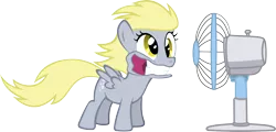 Size: 3132x1506 | Tagged: safe, artist:kurokaji11, derpibooru import, derpy hooves, pegasus, pony, fan, female, mare, solo