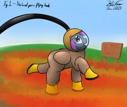 Size: 1280x1073 | Tagged: safe, artist:the-furry-railfan, derpibooru import, oc, oc:crash dive, unofficial characters only, pegasus, pony, air supply, allergies, diving suit, field, flower, galoshes, hay fever, poppy, sign, silly, silly pony, solo, stomping, tempting fate, text, this will end in balloons