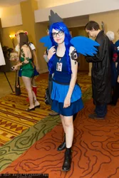 Size: 1365x2048 | Tagged: 2014, artist:dtjaaaam, artist needed, convention, cosplay, derpibooru import, glasses, human, irl, irl human, nan desu kan, photo, princess luna, safe, solo