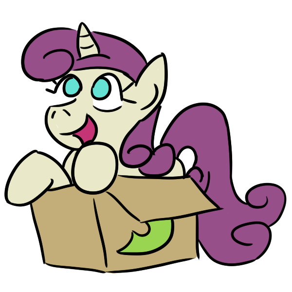 Size: 600x600 | Tagged: safe, artist:jargon scott, derpibooru import, nook, pony, box, pony in a box, solo