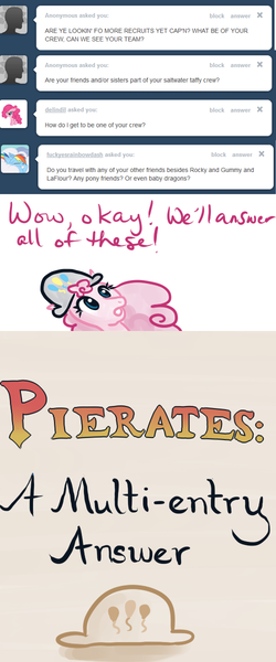 Size: 500x1200 | Tagged: artist:alipes, ask, ask pinkie pierate, bicorne, derpibooru import, hat, pinkie pie, pirate, safe, solo, tumblr