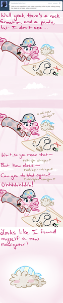 Size: 500x2400 | Tagged: artist:alipes, ask, ask pinkie pierate, bicorne, clothes, comic, derpibooru import, hat, map, pinkie pie, pirate, safe, sir lintsalot, tumblr