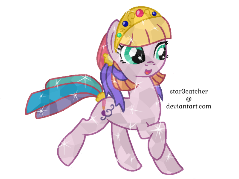Size: 1024x768 | Tagged: safe, artist:star3catcher, derpibooru import, toola roola, crystal pony, pony, crystallized, g3.5, g3.5 to g4, generation leap, solo
