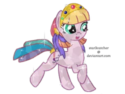Size: 1024x768 | Tagged: safe, artist:star3catcher, derpibooru import, toola roola, crystal pony, pony, crystallized, g3.5, g3.5 to g4, generation leap, solo