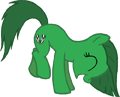 Size: 120x97 | Tagged: artist needed, safe, derpibooru import, oc, oc:jade aurora, unofficial characters only, earth pony, pony, checkered flag, eyes closed, female, happy, jumping, open mouth, profile, side view, simple background, solo, transparent background, vector
