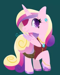 Size: 900x1125 | Tagged: artist:rivalcat, clothes, derpibooru import, princess cadance, safe, solo