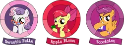Size: 2550x926 | Tagged: apple, apple bloom, artist:dsana, cutie mark crusaders, derpibooru import, glasses, helmet, safe, scootaloo, sweetie belle