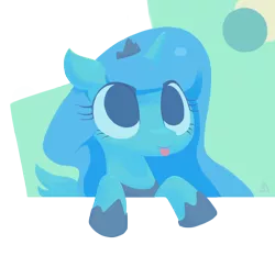 Size: 2716x2531 | Tagged: safe, artist:bluedrg19, derpibooru import, princess luna, alicorn, pony, :p, abstract background, chibi, female, filly, no pupils, silly, solo, tongue out, woona