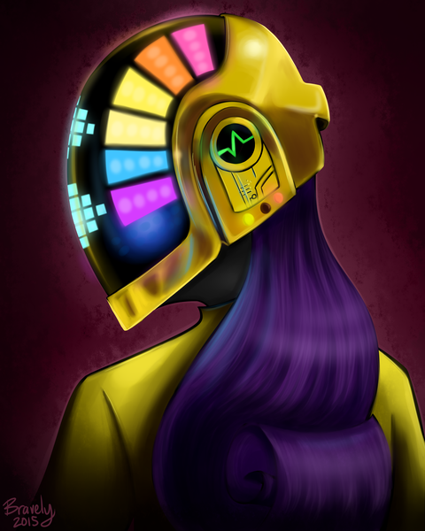 Size: 2000x2500 | Tagged: safe, artist:bravelyart, derpibooru import, rarity, equestria girls, rainbow rocks, bust, daft punk, daft rarity, guy-manuel de homem-christo, high res, profile, solo