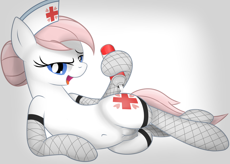 Size: 4092x2923 | Tagged: artist:monopon512, bedroom eyes, belly button, clop, clopping, clothes, crotchboobs, derpibooru import, female, fishnets, looking at you, nipples, nudity, nurse redheart, open mouth, questionable, solo, solo female, stockings, teats, whipped cream