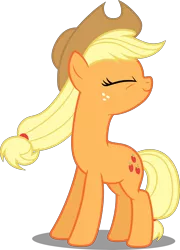 Size: 5000x6949 | Tagged: absurd resolution, applejack, artist:dashiesparkle, safe, simple background, solo, .svg available, transparent background, vector