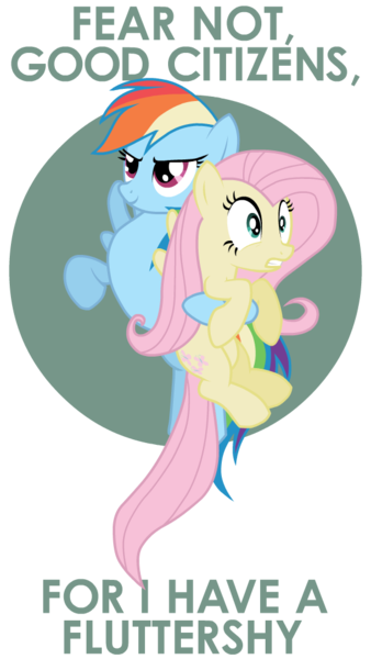 Size: 576x1024 | Tagged: artist:lordbojangles, carrying, derpibooru import, fluttershy, flying, gritted teeth, rainbow dash, safe, secret of my excess, simple background, smirk, transparent background, vector, wide eyes