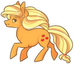 Size: 517x453 | Tagged: safe, artist:captivelegacy, derpibooru import, applejack, solo, sticker