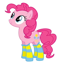 Size: 1100x1100 | Tagged: artist:peternators, artist:redmagepony, base used, clothes, derpibooru import, ms paint, pinkie pie, safe, simple background, smiling, socks, solo, striped socks, transparent background