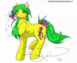 Size: 938x760 | Tagged: artist:decemberstar, derpibooru import, g1, magic star, mouth hold, safe, solo, wand