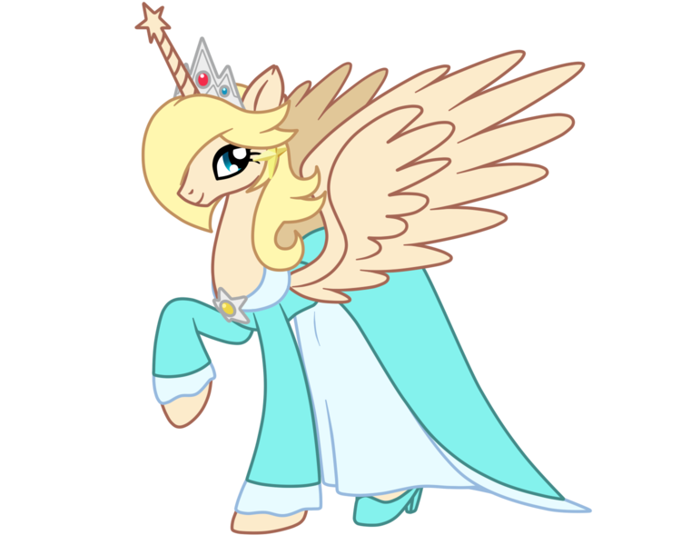 Size: 1500x1200 | Tagged: safe, artist:raver1357, derpibooru import, ponified, alicorn, pony, rosalina, solo, super mario bros., super mario galaxy