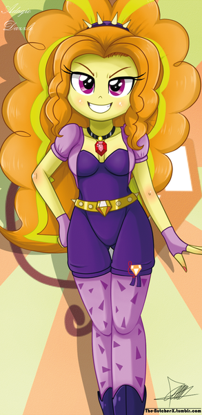 Size: 645x1321 | Tagged: safe, artist:the-butch-x, derpibooru import, adagio dazzle, equestria girls, rainbow rocks, adoragio, adorasexy, beautiful, beautiful x, clothes, cute, explicit source, hand on hip, leggings, sexy, solo, stupid sexy adagio dazzle, sunburst background