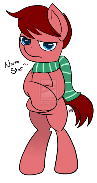 Size: 650x1230 | Tagged: safe, artist:littlesilentlion, derpibooru import, oc, oc:north star, unofficial characters only, earth pony, pony, clothes, scarf, solo