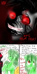 Size: 500x1000 | Tagged: artist:jitterbugjive, ask, ask sunnytown, comic, derpibooru import, grimdark, oc, oc:grey hoof, oc:three leaf, story of the blanks, tumblr, unofficial characters only, zombie