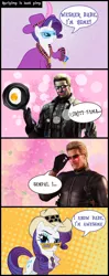 Size: 872x2205 | Tagged: albert wesker, blushing, clothes, comic, crack shipping, derpibooru import, egg, glasses, hat, pan, pimp, pimp hat, raribert, raripimp, rarity, safe, senpai, shipping, suit, wat, wesker