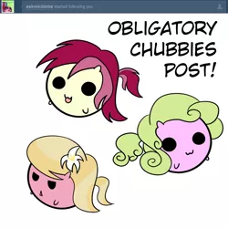 Size: 650x650 | Tagged: artist:why485, ask, ask the flower trio, chubbie, daisy, flower trio, flower wishes, lily, lily valley, roseluck, safe, tumblr