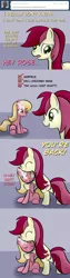 Size: 650x2600 | Tagged: artist:why485, ask, ask the flower trio, blushing, comic, derpibooru import, eyes closed, hug, lily, lily valley, roseluck, safe, tumblr