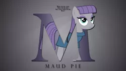 Size: 1920x1080 | Tagged: safe, artist:jailboticus, artist:pims1978, derpibooru import, edit, maud pie, earth pony, pony, alphabet, female, letter, m, poem, vector, wallpaper, wallpaper edit