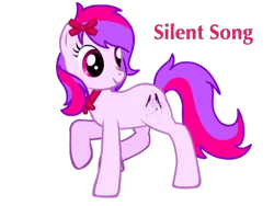 Size: 640x480 | Tagged: artist:birdivizer, bow, cute, derpibooru import, looking back, oc, oc:silent song, pony creator, ponysona, raised hoof, raised leg, ribbon, safe, simple background, smiling, solo, transparent background, unofficial characters only