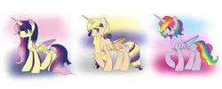 Size: 1413x565 | Tagged: artist:mlpfimcp, derpibooru import, magical lesbian spawn, oc, oc:chocolate rain, oc:diamond fruit, oc:starwing, offspring, parent:applejack, parent:fluttershy, parent:pinkie pie, parent:rainbow dash, parent:rarity, parents:pinkiedash, parents:rarijack, parents:twishy, parent:twilight sparkle, safe, unofficial characters only