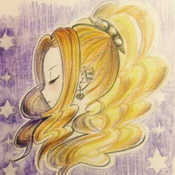 Size: 1024x1024 | Tagged: safe, artist:susu, derpibooru import, adagio dazzle, equestria girls, rainbow rocks, solo, traditional art