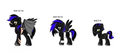 Size: 1423x619 | Tagged: safe, artist:werewolf202, derpibooru import, oc, oc:loyalty heart, unofficial characters only, bat pony, pegasus, pony, pony creator, age progression, bandage, do not steal, solo
