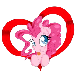 Size: 2000x2000 | Tagged: artist:dfectivedvice, artist:dragonfoorm, derpibooru import, heart, pinkie pie, safe, simple background, solo, transparent background