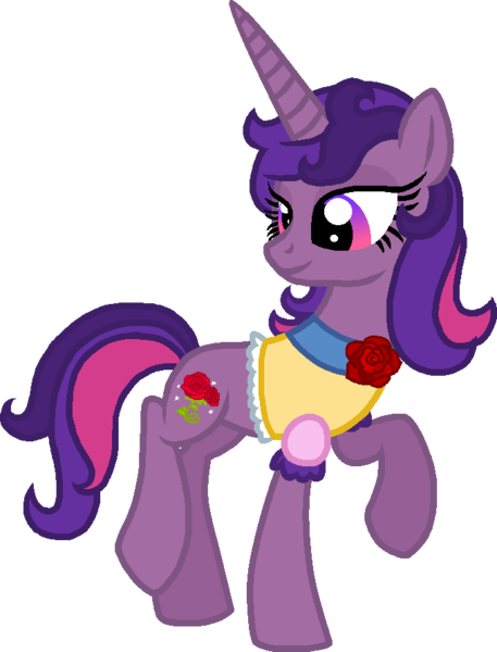 Size: 679x892 | Tagged: safe, artist:starryoak, derpibooru import, oc, oc:princess royal beauty, unofficial characters only, pony, unicorn, clothes, flower, offspring, parent:princess cadance, parent:shining armor, parents:shiningcadance, rose, simple background, solo, transparent background