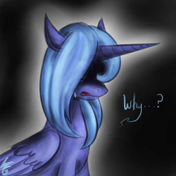 Size: 750x750 | Tagged: artist:its-gloomy, crying, derpibooru import, princess luna, s1 luna, safe, solo