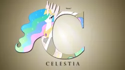 Size: 1920x1080 | Tagged: alphabet, artist:pims1978, artist:santafer, c, derpibooru import, letter, princess celestia, quote, safe, vector