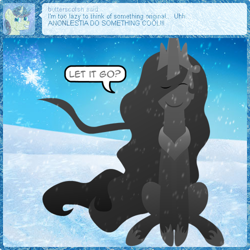 Size: 500x500 | Tagged: artist:aha-mccoy, ask, blizzard, derpibooru import, nopony-ask-mclovin, oc, oc:anonlestia, safe, snow, snowfall, solo, speech bubble, tumblr, unofficial characters only