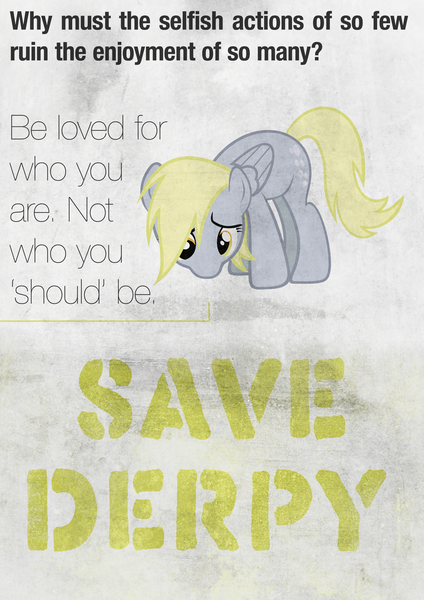 Size: 2480x3508 | Tagged: artifact, artist:skeptic-mousey, derpibooru import, derpygate, derpy hooves, sad, safe, save derpy, slowpoke, text