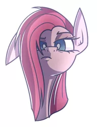 Size: 462x604 | Tagged: safe, artist:mayde-m, deleted from derpibooru, derpibooru import, pinkie pie, pony, bust, female, floppy ears, looking at you, mare, pinkamena diane pie, portrait, simple background, solo, unamused, white background