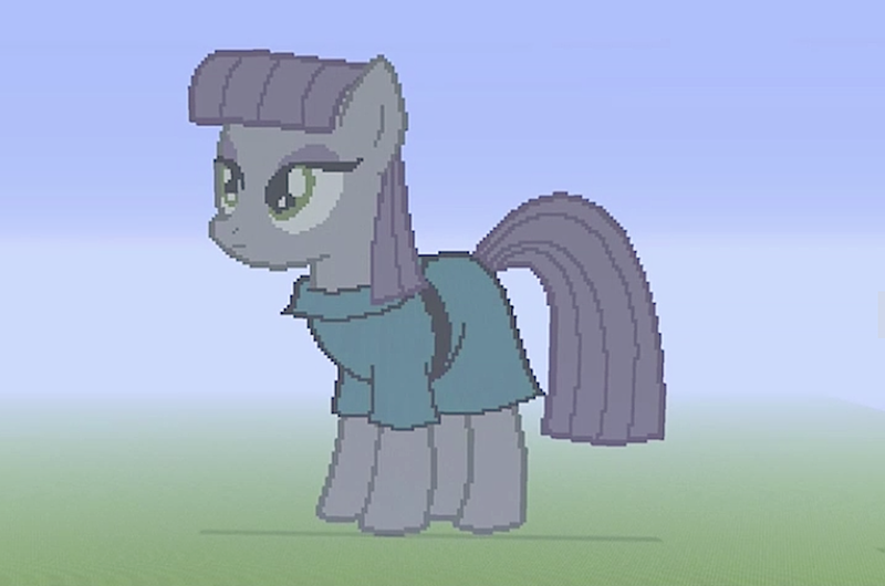 Size: 1024x678 | Tagged: derpibooru import, maud pie, minecraft, minecraft pixel art, pixel art, safe