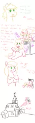 Size: 800x2800 | Tagged: safe, artist:jargon scott, derpibooru import, applejack, big macintosh, unicorn, applejack (male), comic, macareina, multeity, race swap, rule 63, tiny mac, too many macareinas, uni-mac