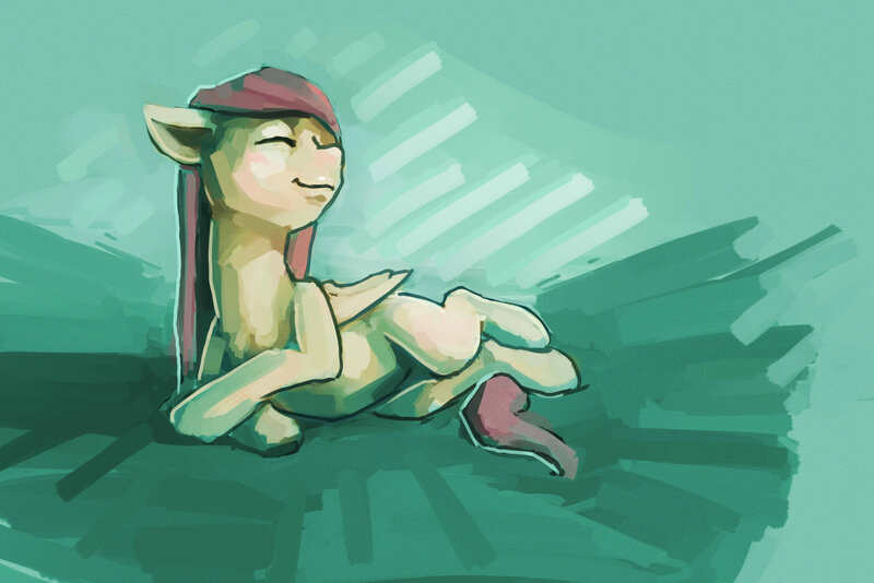 Size: 4261x2844 | Tagged: absurd resolution, artist:sharpieboss, eyes closed, fluttershy, lying, safe, side, solo