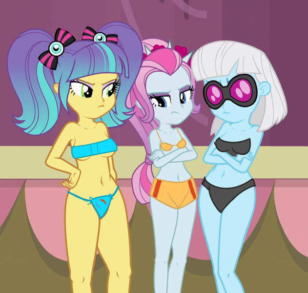 613162 - black underwear, blurazz, bra, breasts, clothes, edit, equestria  girls, panties, photo finish, pixel pizazz, suggestive, the snapshots,  underwear, underwear edit, violet blurr - Twibooru