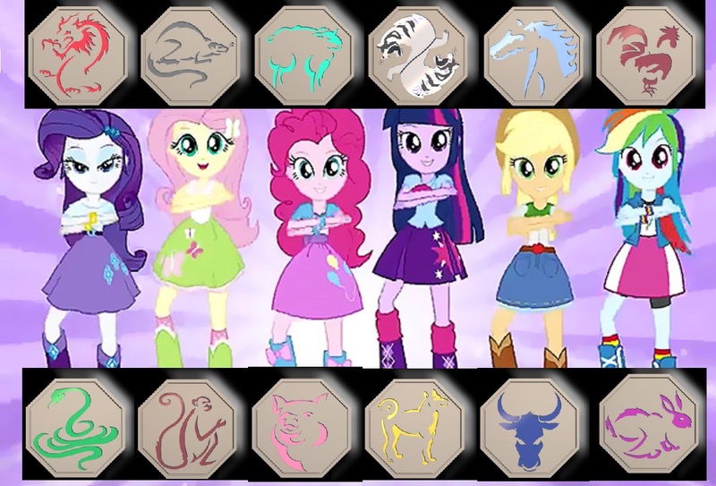 Size: 1224x831 | Tagged: safe, artist:avispaneitor, derpibooru import, applejack, fluttershy, pinkie pie, rainbow dash, rarity, twilight sparkle, twilight sparkle (alicorn), equestria girls, crossover, jackie chan adventures, mane six, talismans