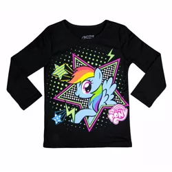Size: 1000x1000 | Tagged: clothes, derpibooru import, kids, lightning, long sleeves, my little pony logo, official, rainbow dash, safe, solo, stars, stock vector, t-shirt, welovefine