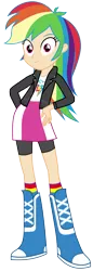 Size: 3634x10604 | Tagged: safe, artist:mewtwo-ex, artist:sebisscout1997, derpibooru import, edit, rainbow dash, equestria girls, clothes, eqg promo pose set, human coloration, jacket, leather jacket, simple background, solo, transparent background, vector