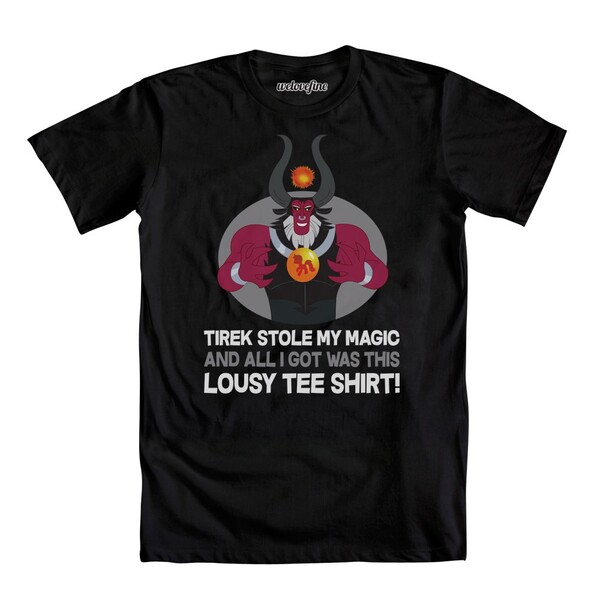 Size: 1000x1000 | Tagged: safe, artist:xkappax, derpibooru import, lord tirek, clothes, magic, official, solo, t-shirt, welovefine