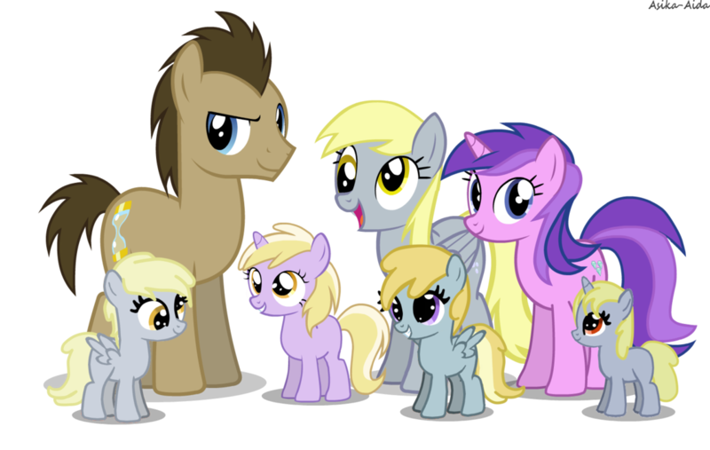 Size: 1123x711 | Tagged: safe, artist:asika-aida, derpibooru import, amethyst star, chirpy hooves, derpy hooves, dinky hooves, dipsy hooves, dizzy hooves, doctor whooves, time turner, pegasus, pony, awwmethyst star, chirpabetes, cute, derpabetes, dinkabetes, dizzabetes, dizzy doo, doctorbetes, dreamy, equestria's best family, female, hooves family, mare