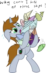 Size: 1566x2465 | Tagged: safe, artist:outlawedtofu, derpibooru import, oc, oc:littlepip, unofficial characters only, pony, unicorn, fallout equestria, fanfic, comic, fanfic art, female, floppy ears, hooves, horn, mare, open mouth, pun, shipping, simple background, solo, transparent background, vector, visual pun