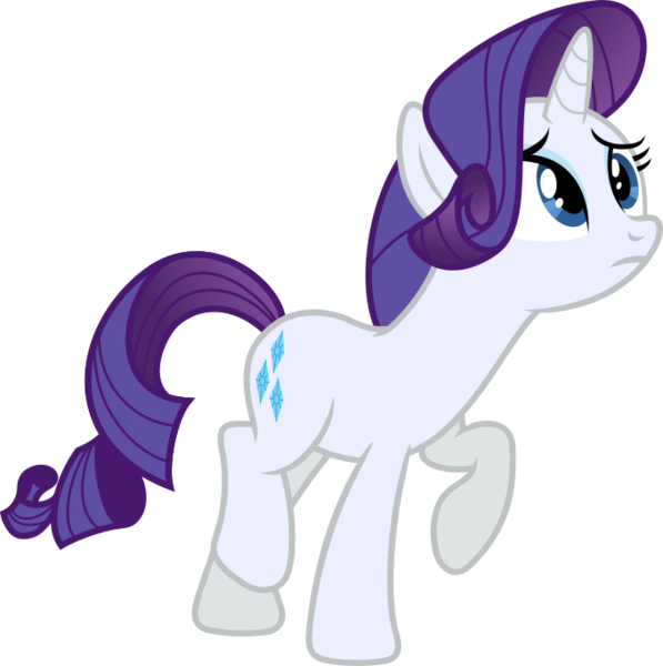 Size: 679x682 | Tagged: artist:stabzor, derpibooru import, raised hoof, rarity, safe, simple background, solo, svg, transparent background, vector